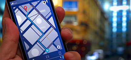 map app on smartphone for fleet management